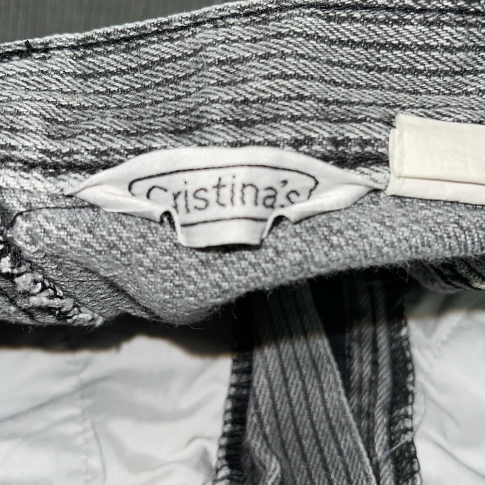 Striped Gray Mini Skirt - Picture 10 of 11